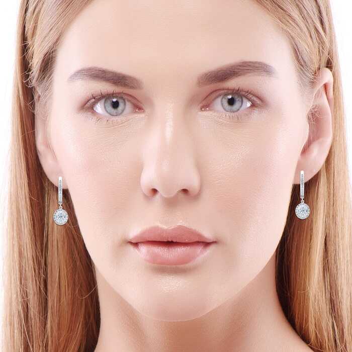 Diamond Earrings Illusion Lotus AF0295