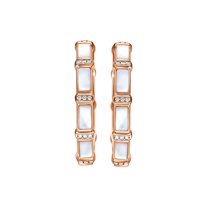 Bamboo MOP Diamond Earrings AF1669