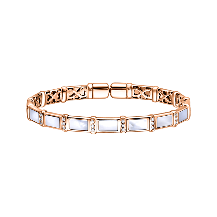 BAMBOO MOTHER OF PEARL - Diamond Bangle S162-GKF0544S