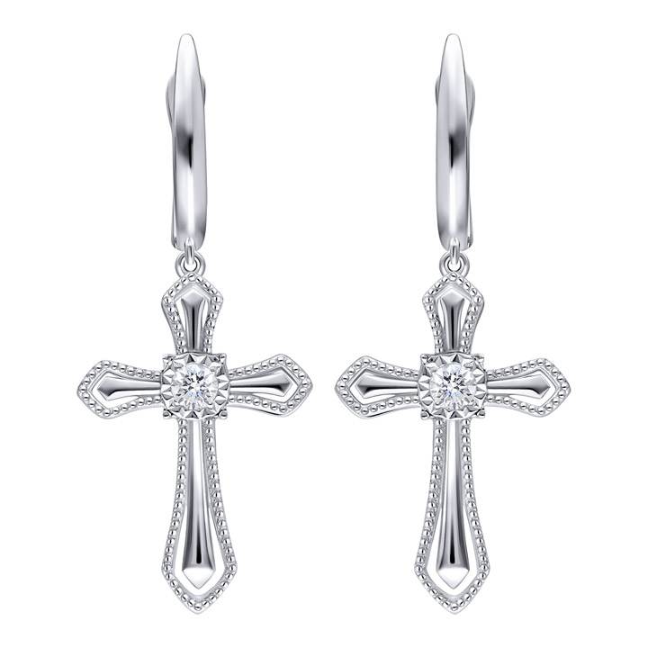 Cross Earrings S133-AS0282