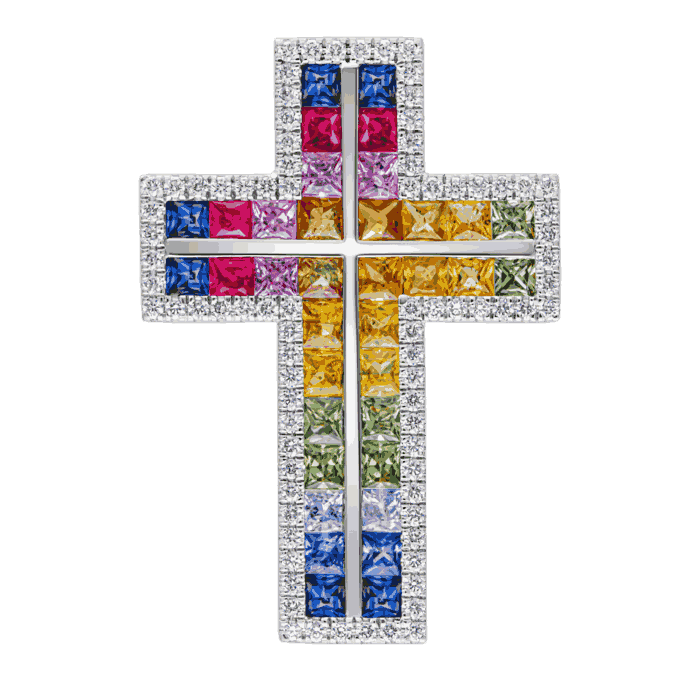 Diamond Pendant Cross Spectra LSF0179