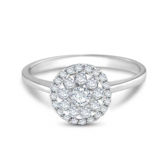 Diamond Ring Illusion Lotus Halo CWF0517