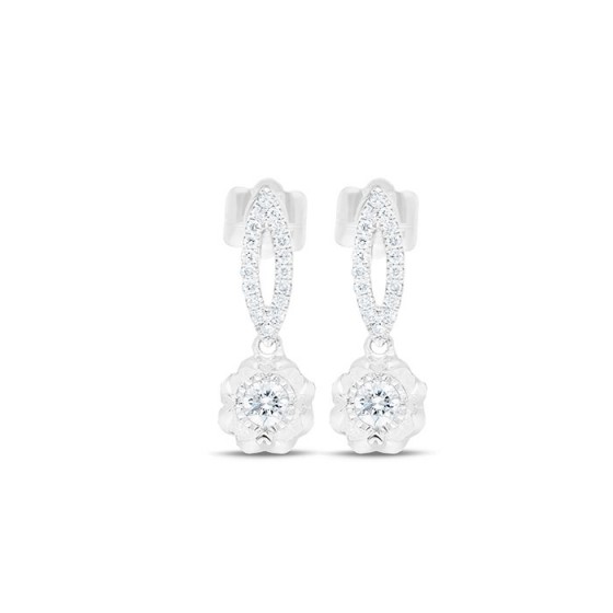 Diamond Earrings Solitaire Round E16059-20