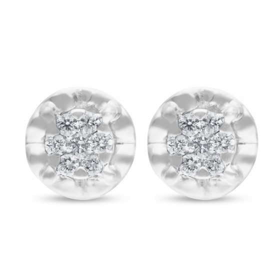 Diamond Earrings Illusion Lotus AF0606