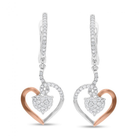 Diamond Earrings Illusion Heart AF0804