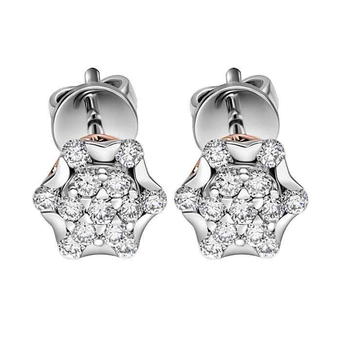 Diamond Earrings Illusion Round AF1412