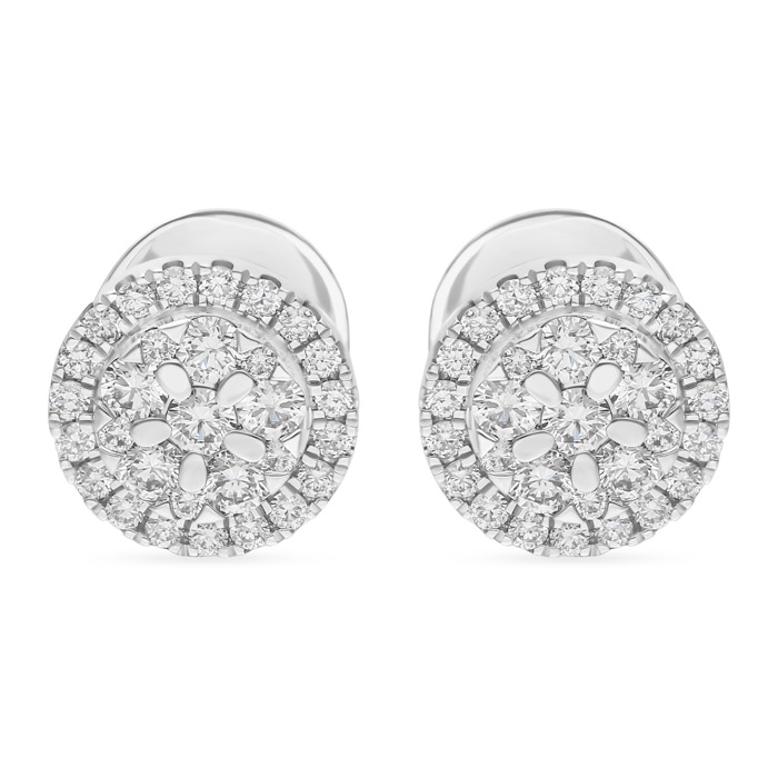 Diamond Earrings Illusion Lotus AF0870