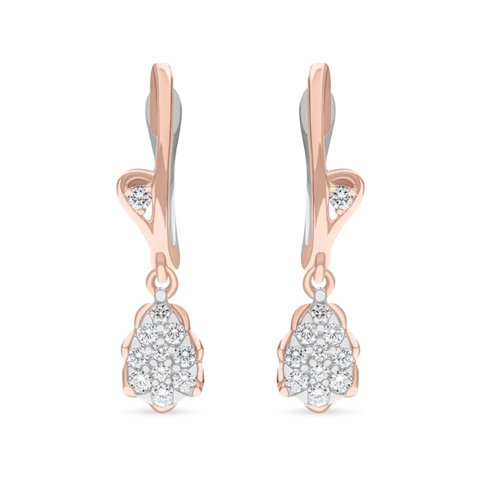 Diamond Earrings Illusion Pear AF1066