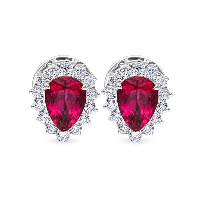 Fuchsia Diamond Ladies Earrings AF1395