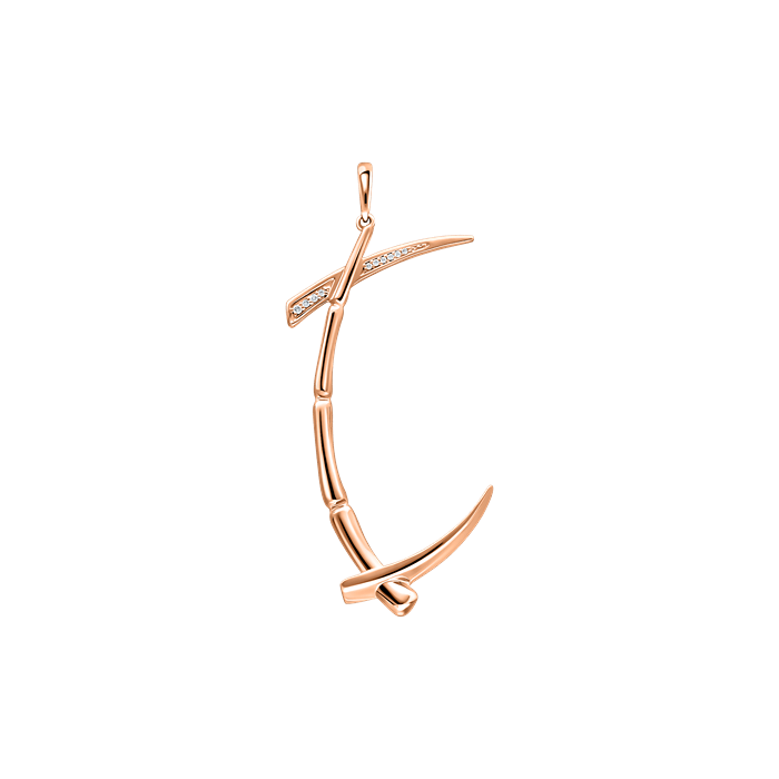 Diamond Ladies Pendant Bamboo S135-LWF1501-C