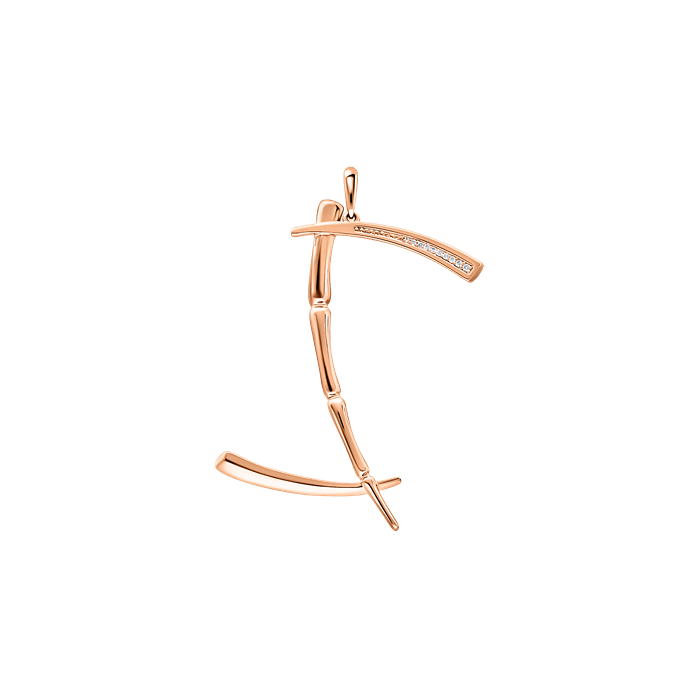 Diamond Ladies Pendant Bamboo S135-LWF1501-S