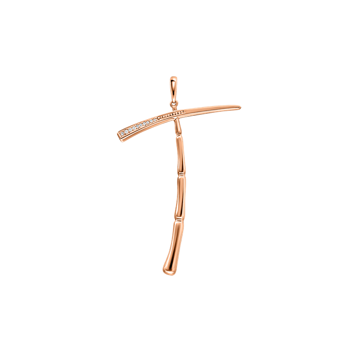 Diamond Ladies Pendant Bamboo S135-LWF1501-T