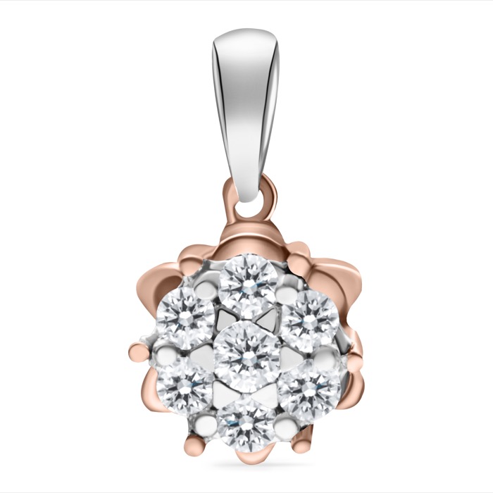 Diamond Pendant Illusion Round LWF1177