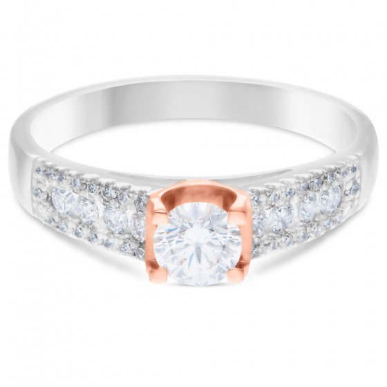 Diamond Ring Solitaire Round CWF0354