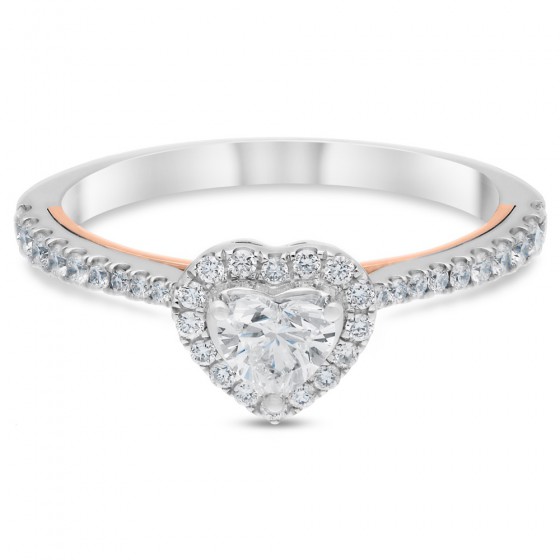 Diamond Ring Solitaire Heart CWF1160