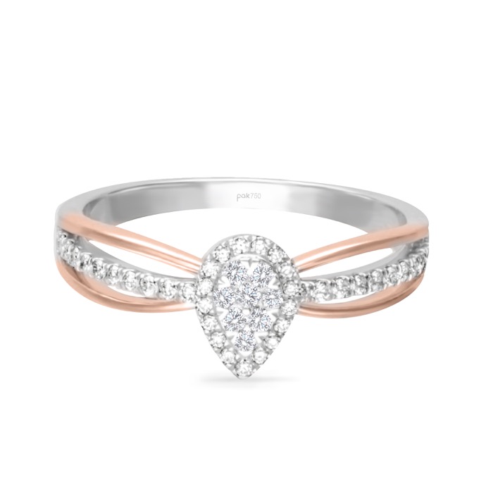 Diamond Ring Illusion Pear CWF2396