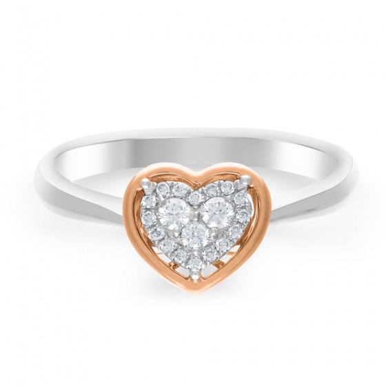 Diamond Ring Illusion Heart R17163