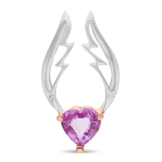 Diamond Pendant Solitaire Heart LWF0133