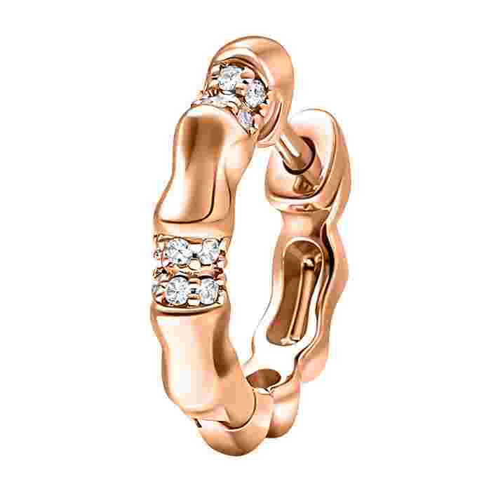 Diamond Piercing Earrings Bamboo PC-AF1695