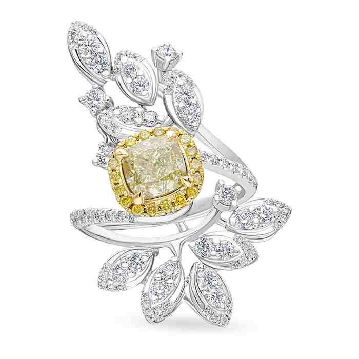 Diamond Ring Fancy Yellow CWF2581