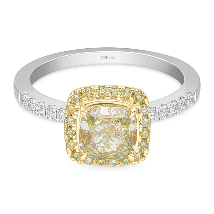 Diamond Ring Fancy Yellow CWF2582
