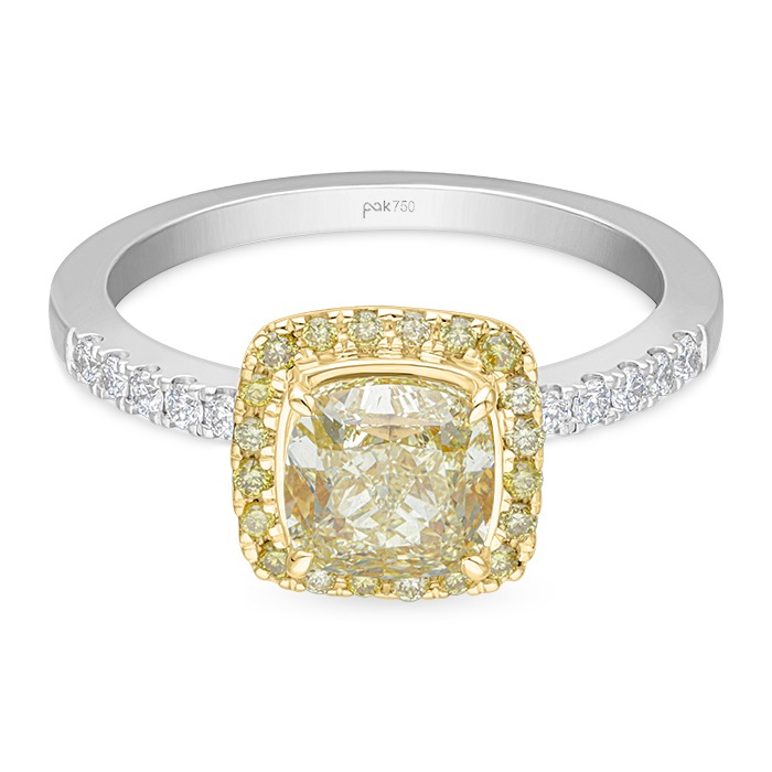 Fancy Yellow Diamond Ladies Ring CWF2582