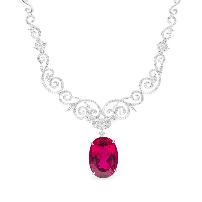 Fuchsia Diamond Ladies Necklace LWF1360