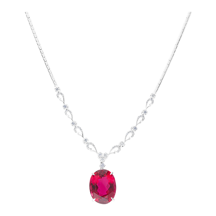 Fuchsia Diamond Ladies Necklace LWF1363