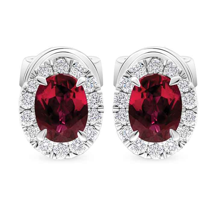 Fuchsia Diamond Ladies Earrings AF1503