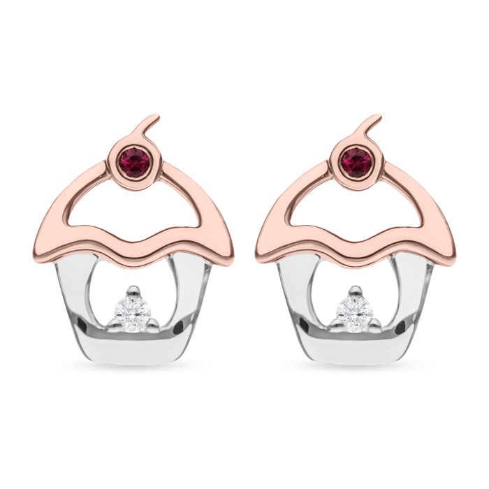 Diamond Earrings Cupcake Mom AS0174