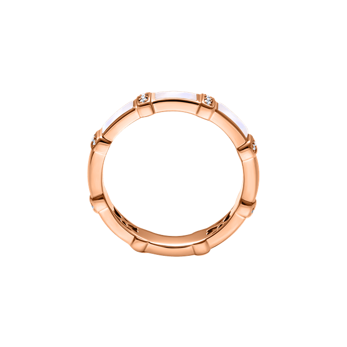 BAMBOO MOTHER OF PEARL - Diamond Ring - S162-CWF3545