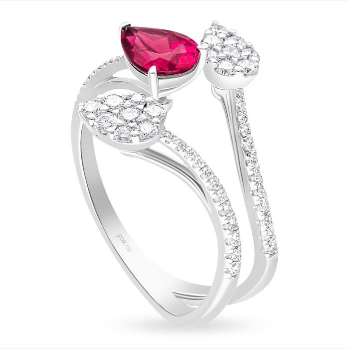 Fuchsia Diamond Ladies Ring CWF3013