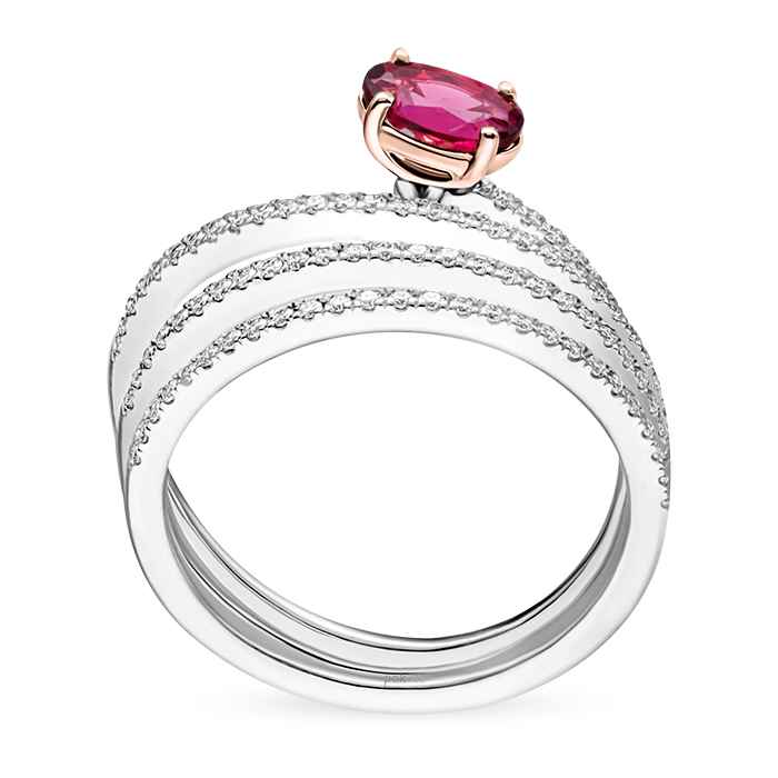 Fuchsia Diamond Ladies Ring CWF2884