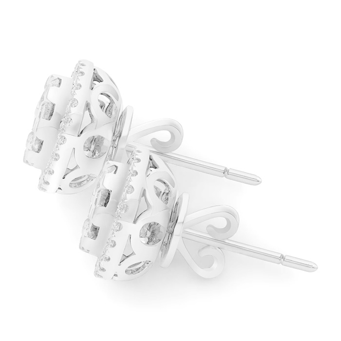Diamond Earrings Lotus Halo AF0401