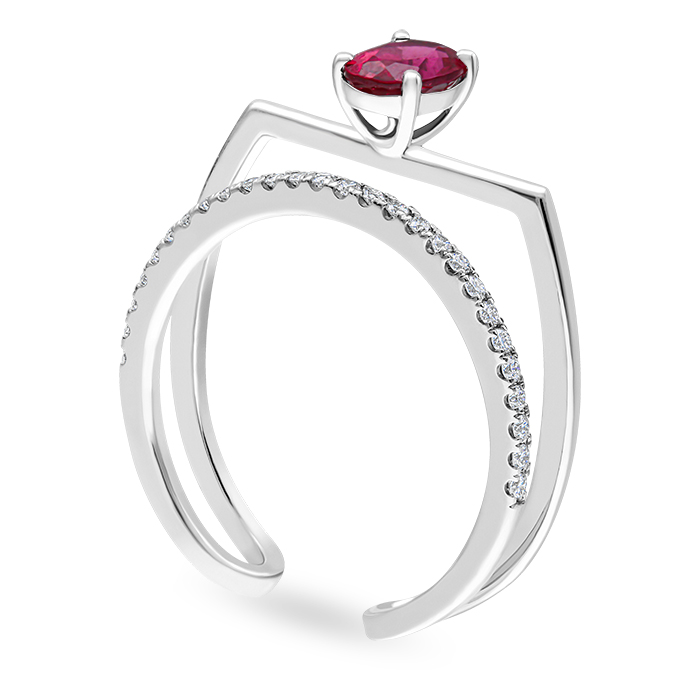 Fuchsia Diamond Ladies Ring CWF2863