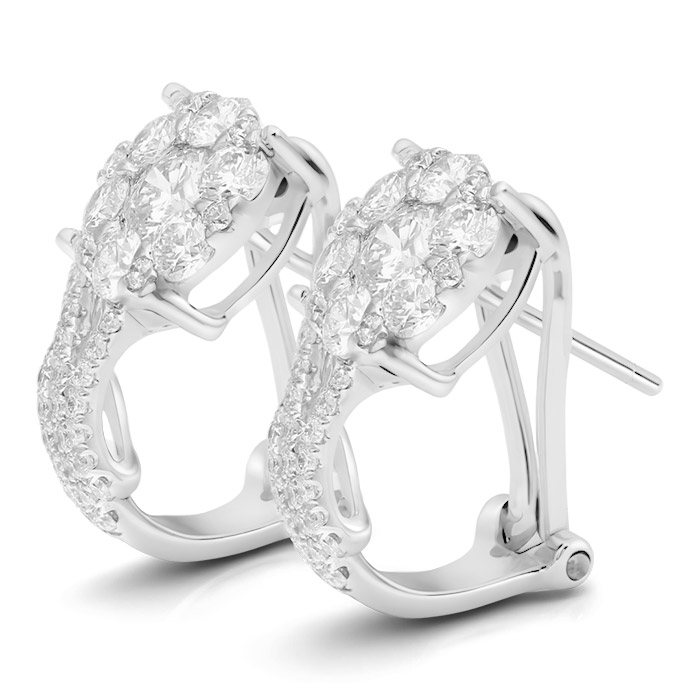 Diamond Earrings Illusion Lotus AF0225