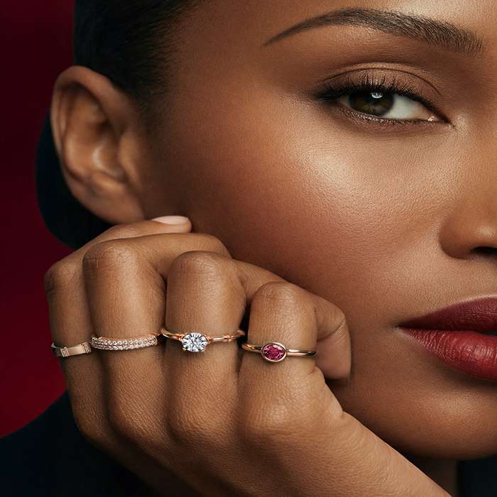 Diamond Ladies Ring Bamboo CWS0530