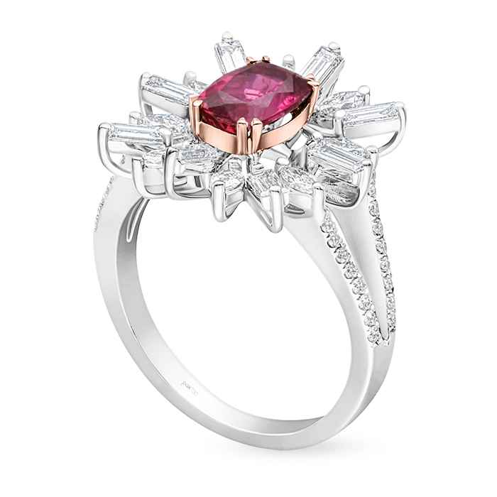 Fuchsia Diamond Ladies Ring CWF2883