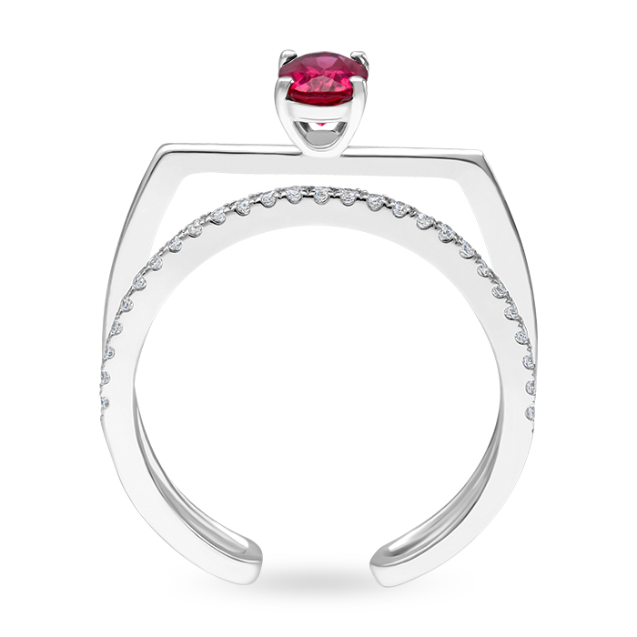 Fuchsia Diamond Ladies Ring CWF2863