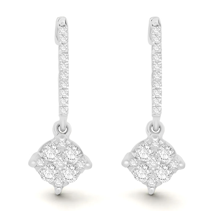 Diamond Earrings Illusion Round AF0302