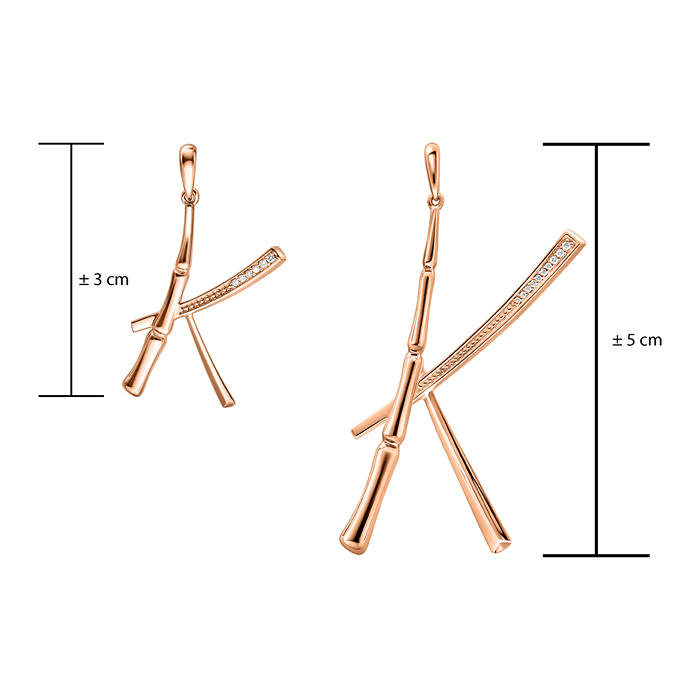 Small Alphabet Bamboo Pendant S178-LWF1553-K Small Alphabet Bamboo Pendant S178-LWF1553-K