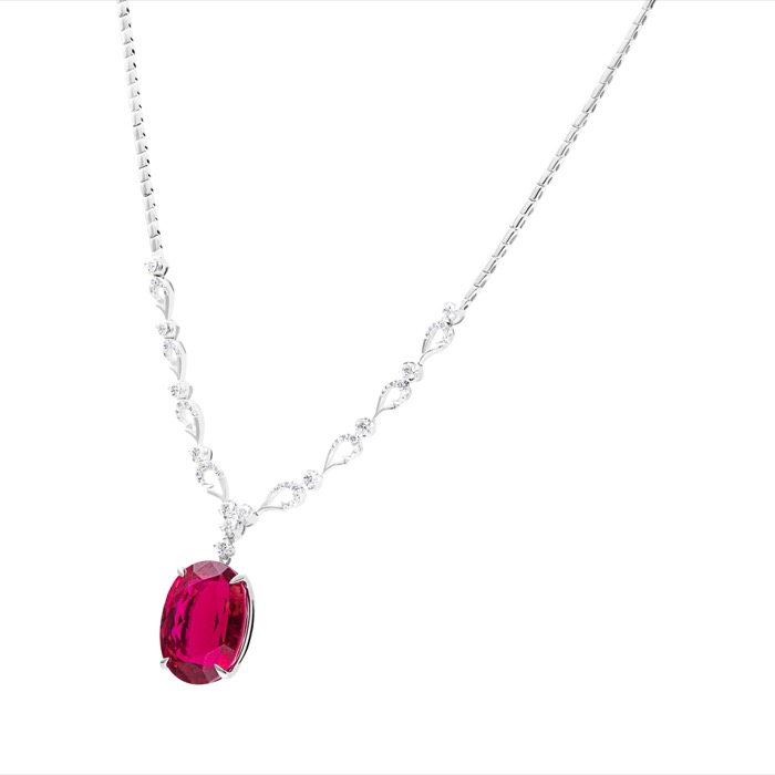 Fuchsia Diamond Ladies Necklace LWF1363