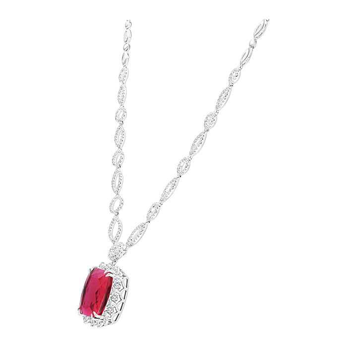 Fuchsia Diamond Ladies Necklace LWF1357