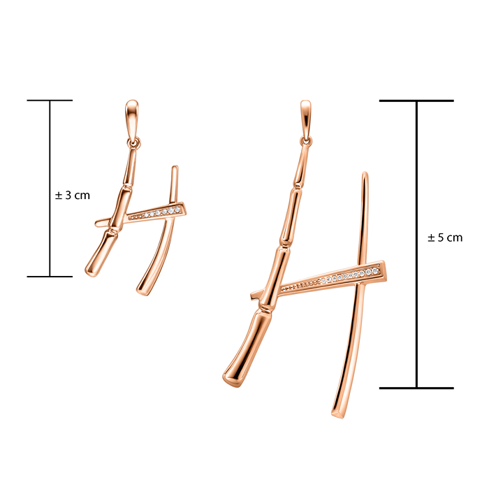 Alphabet Bamboo Pendant S135-LWF1501-H Alphabet Bamboo Pendant S135-LWF1501-H