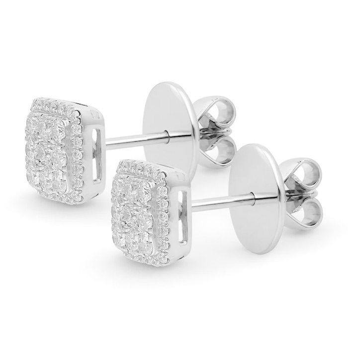 Diamond Earrings Illusion Princess AF0405