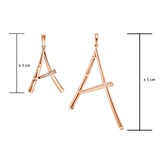 Small Alphabet Bamboo Pendant S178-LWF1553-A