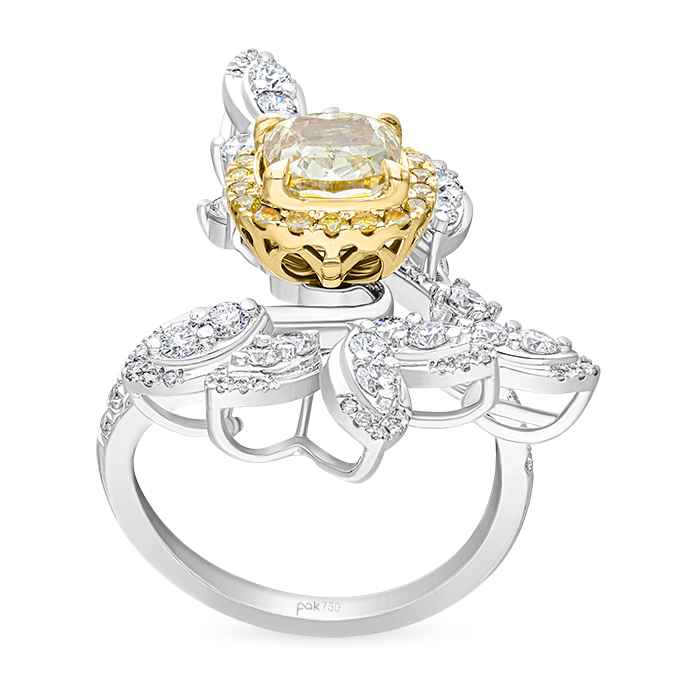 Diamond Ring Fancy Yellow CWF2581