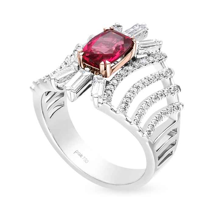 Fuchsia Diamond Ladies Ring CWF2885