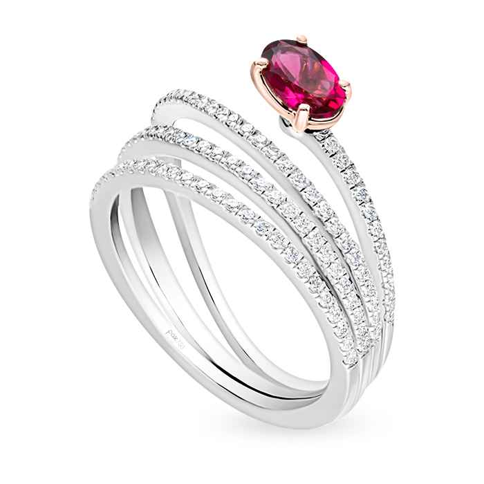 Fuchsia Diamond Ladies Ring CWF2884