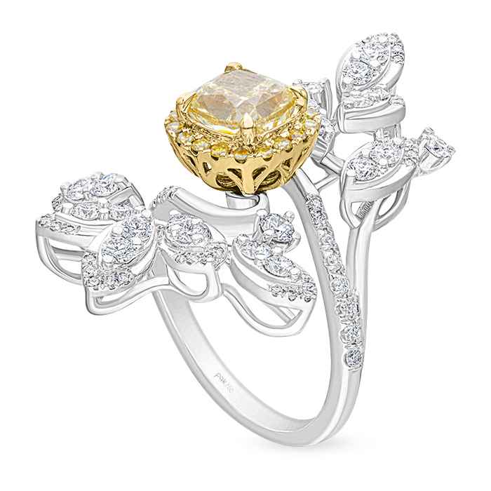 Diamond Ring Fancy Yellow CWF2581